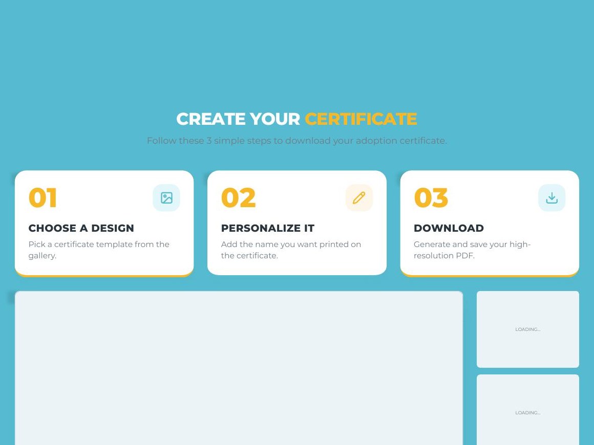Preview: Official Personalized Adoption Certificates