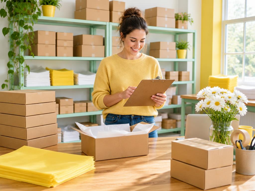 Generated example of a small business preparing wholesale orders