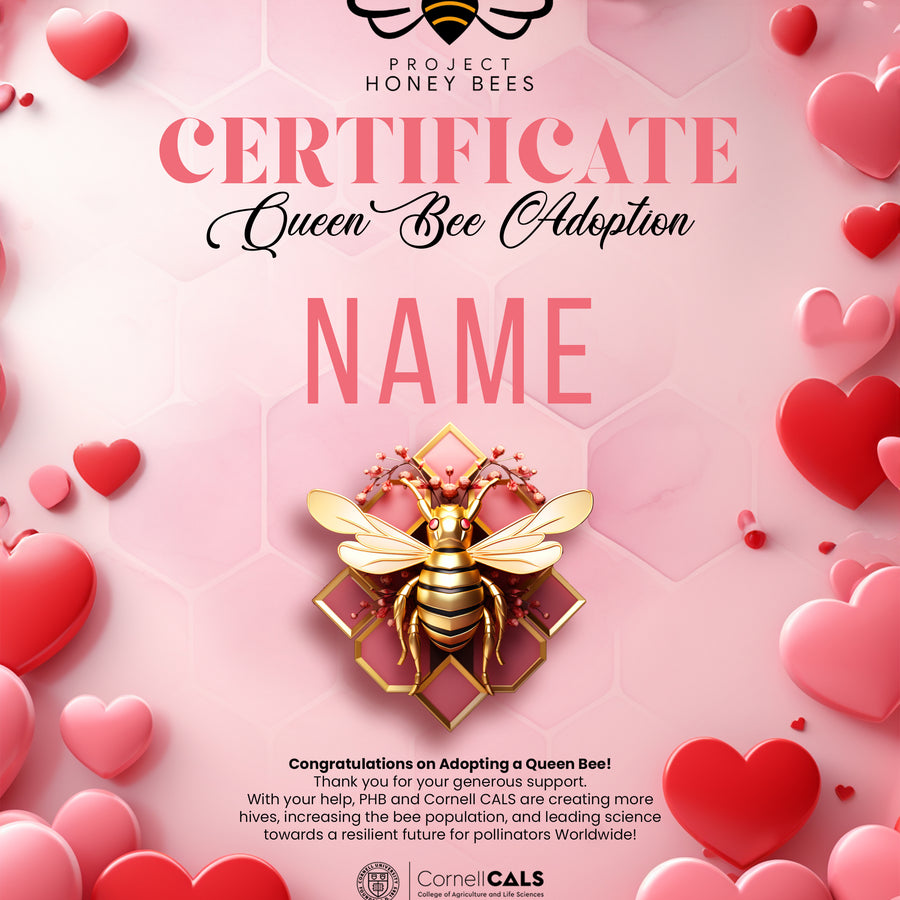 (Limited Edition Mother's Day) Adopt A Bee Certificate - Love