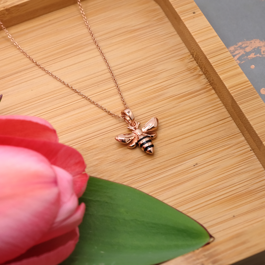 Luxury Queen Bee Necklace Rose Gold *NEW* (Ships 5/1)
