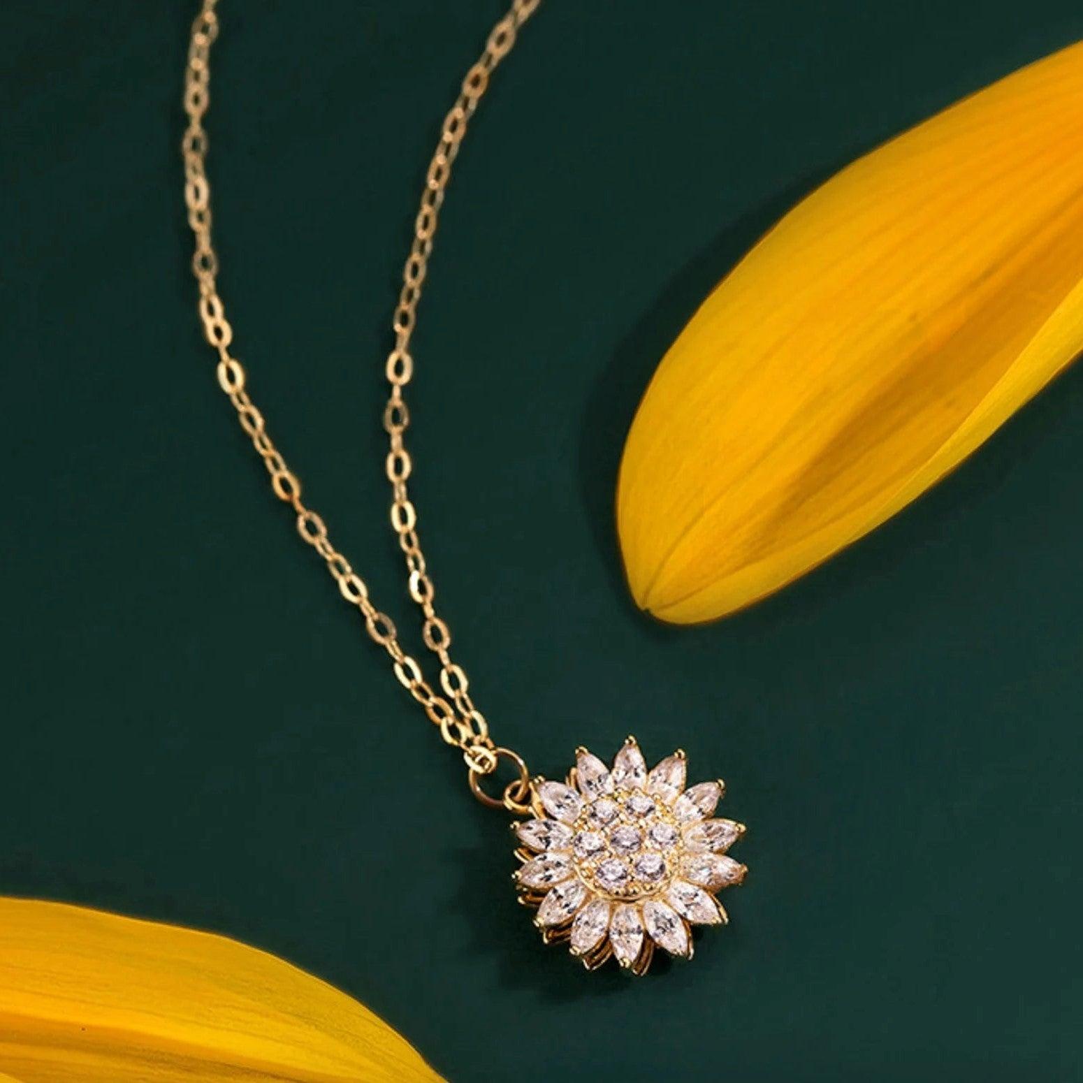 (NEW) Adopt a Queen - Spinning Sunflower Necklace - The Project Honey Bees
